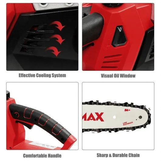 12-Inch 40V Cordless Chainsaw with Lithium-Ion Battery