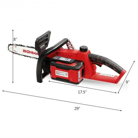 12-Inch 40V Cordless Chainsaw with Lithium-Ion Battery