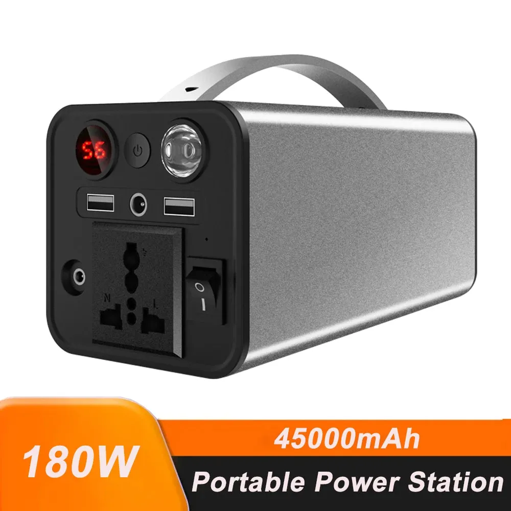 180W 300W Portable Power Station 110V 220V Mobile Power Station  Solar Power Generator Outdoor Emergency Power Bank For Camping