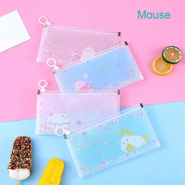 1Pc Mask Storage Bag Portable PP Face Mask Holder Dustproof Zip Pouch Mask Pollution-Free Save Bags Bills Files Bag Pencil Bags