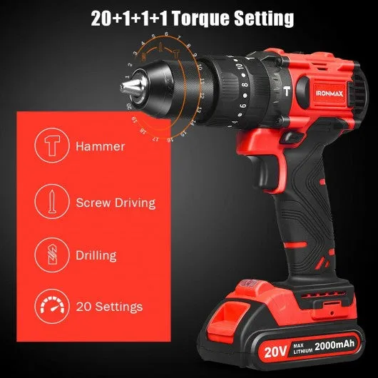 20V Cordless Brushless Hammer Drill Kit