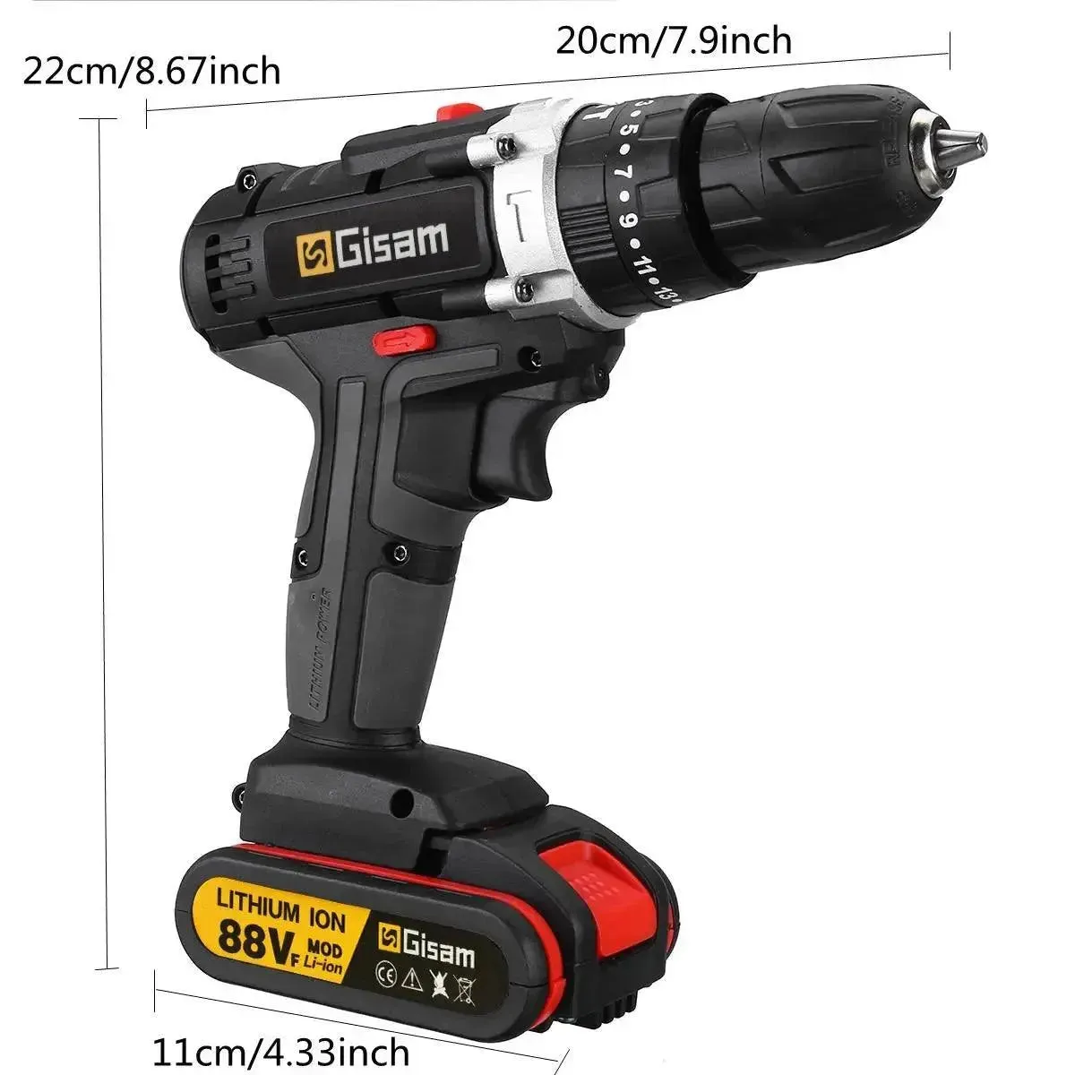 21V Cordless Impact Drill - Mini Screwdriver & Hammer Drill