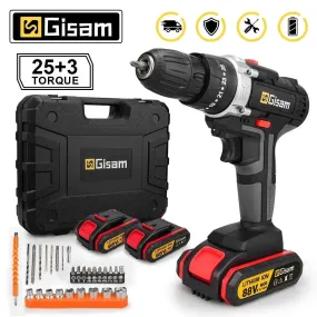 21V Cordless Impact Drill - Mini Screwdriver & Hammer Drill