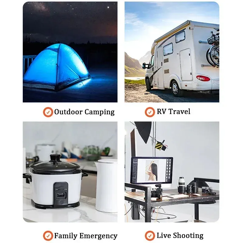 220V 300W Portable Outdoor Camping Power Bank LED Display Home Emergency Charging Backup Lifepo4 Power System Charging Generator