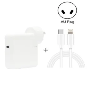 30W Dual PD3.0 USB-C Travel Charger with Detachable Plug & 1m Fast Charge 8 Pin Cable Set