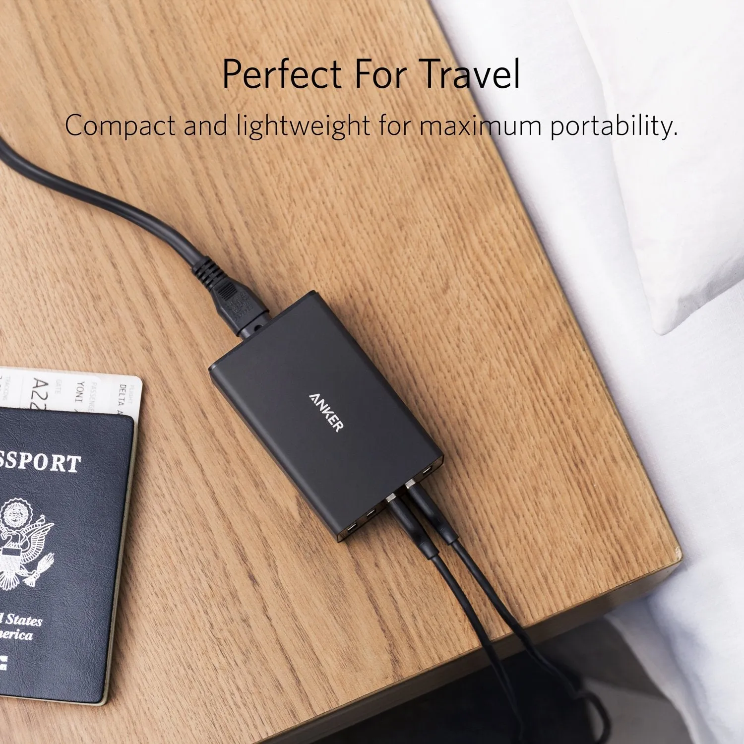 40W 5-Port USB Wall Charger, PowerPort 5 for iPhone XS/XS Max/XR/X/8/7/6/Plus, iPad Pro/ Air 2/mini, Galaxy S9/S8/Edge/Plus, Note 8/7, LG, Nexus, HTC and More