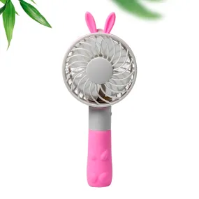 4811 Portable Princess Rabbit Styled Rechargeable Handheld Fan For Travel , home & Office Use (Battery Not Include)