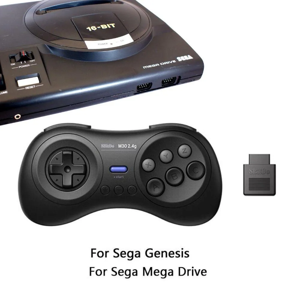 8BitDo M30 👉9 Pin👈  2.4G Wireless Gamepad: For Sega Genesis and Mega Drive