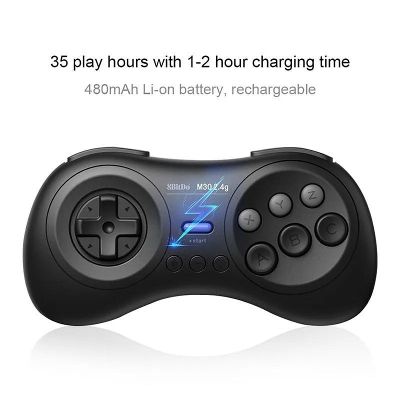 8BitDo M30 👉9 Pin👈  2.4G Wireless Gamepad: For Sega Genesis and Mega Drive