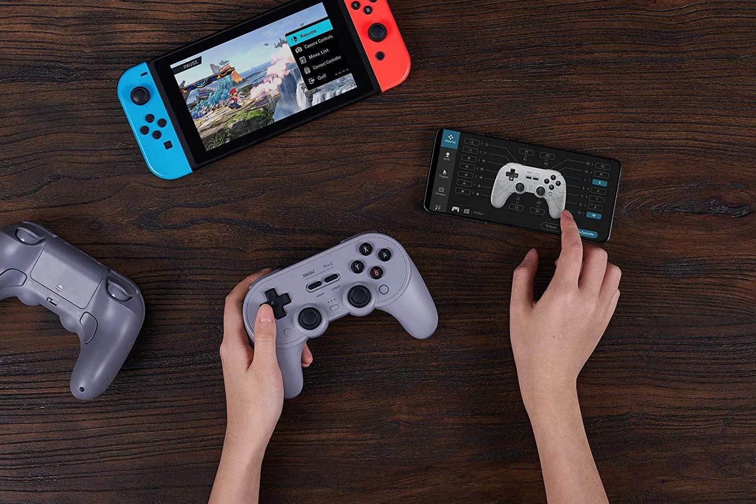 8Bitdo Pro 2 Bluetooth Controller for Switch/Switch OLED, PC, Macos, Android, Steam & Raspberry Pi (Black Edition) - Nintendo Switch