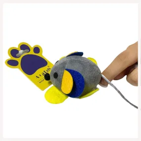 A a Pets' Vibrating Soft Running Mouse Pet Toy (Small Grey)