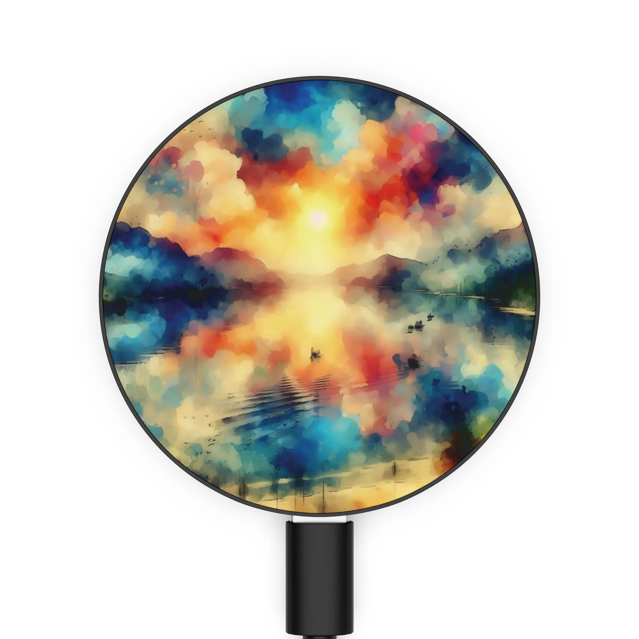 A colorful minimal sunrise Magnetic Induction Charger