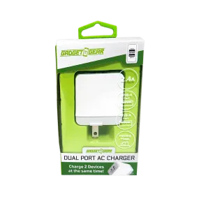 AC Wall Charger with Dual USB Port 2.4 Amp - 3 Pieces Per Pack 24629