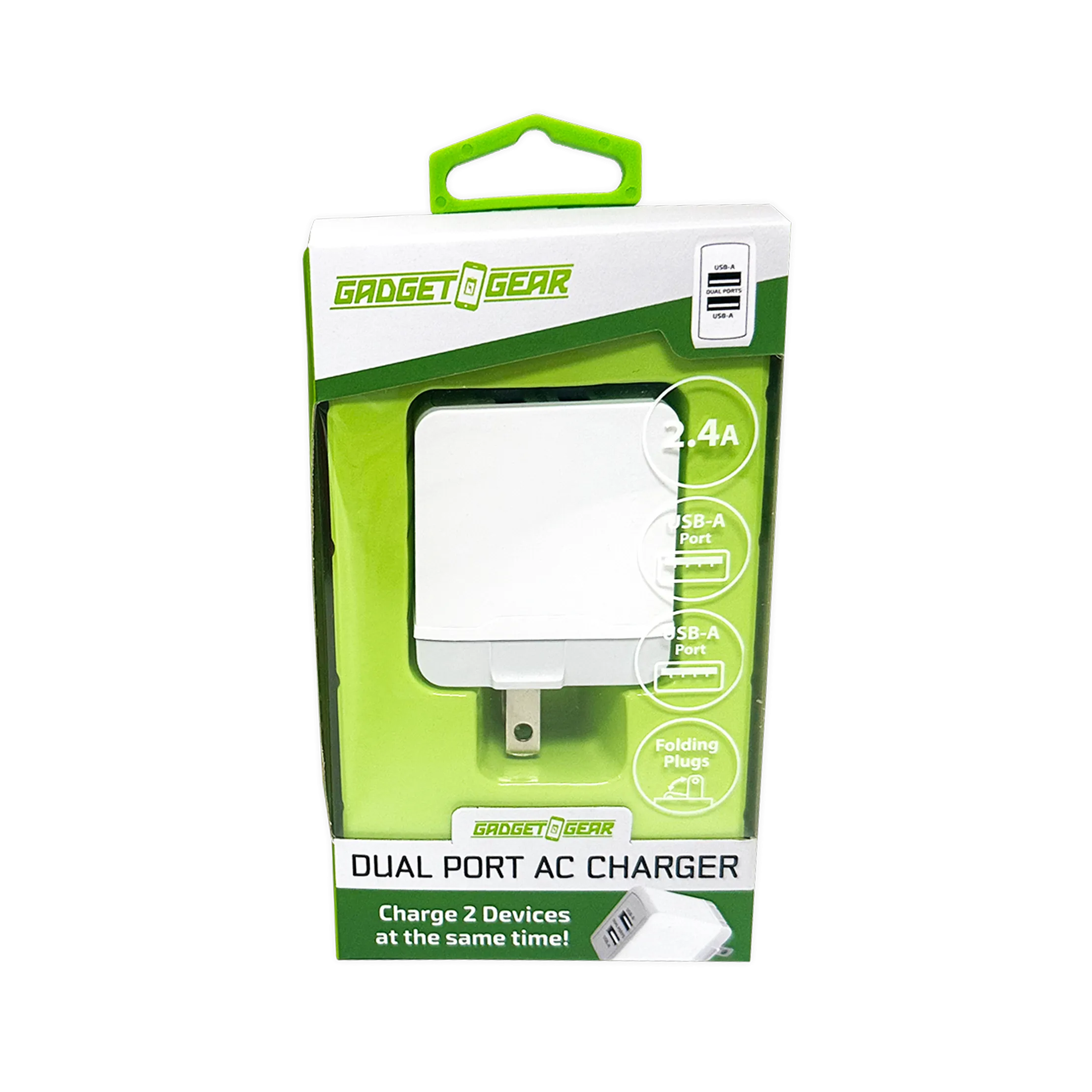 AC Wall Charger with Dual USB Port 2.4 Amp - 3 Pieces Per Pack 24629