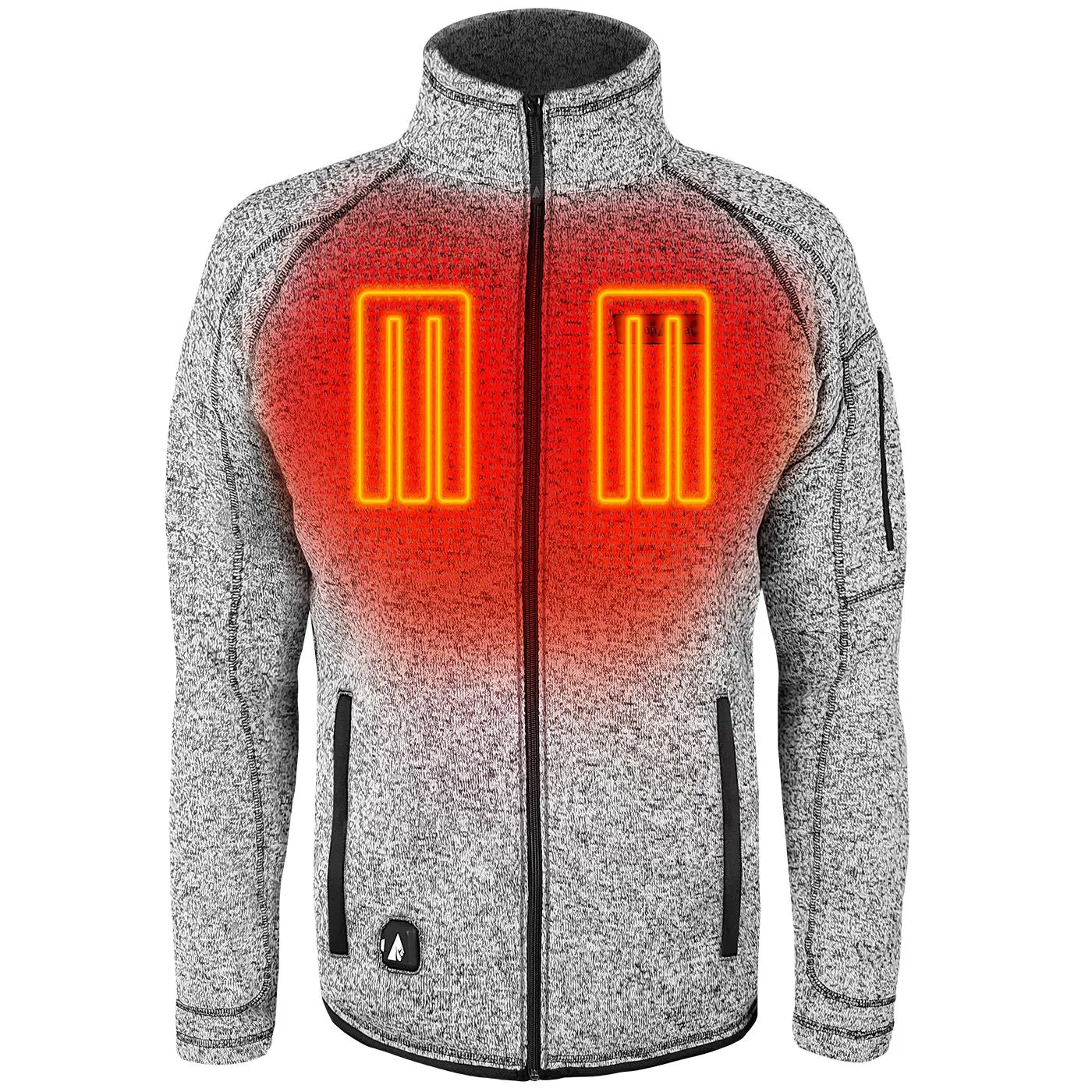 ActionHeat AH-SJKT-5V-M-LG 5V Battery-Heated Sweater Jacket for Men - Grey - M