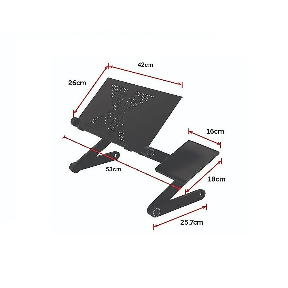 Adjustable Aluminum Alloy Folding Laptop Desk with Mouse Tray