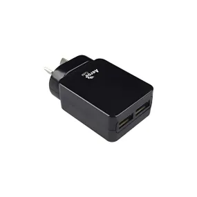 AeroCool Premium Smart 5V 2.4A Dual USB Charger (Black)