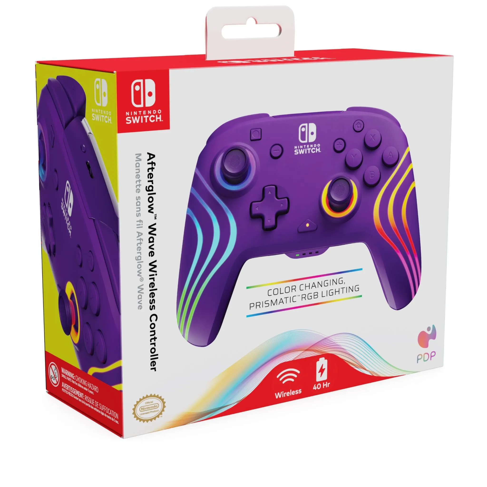 Afterglow Wave Wireless Controller for Nintendo Switch (Purple)