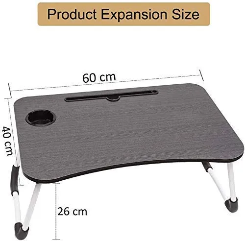 Alok Laptop Desk Folding Laptop Bed Tray Bed Table, Standing Lap Desk Student Writing Desk Portable Laptop Lap Desk Breakfast Coffee Serving Tray Table Holder for Home Bedroom Watching Movie