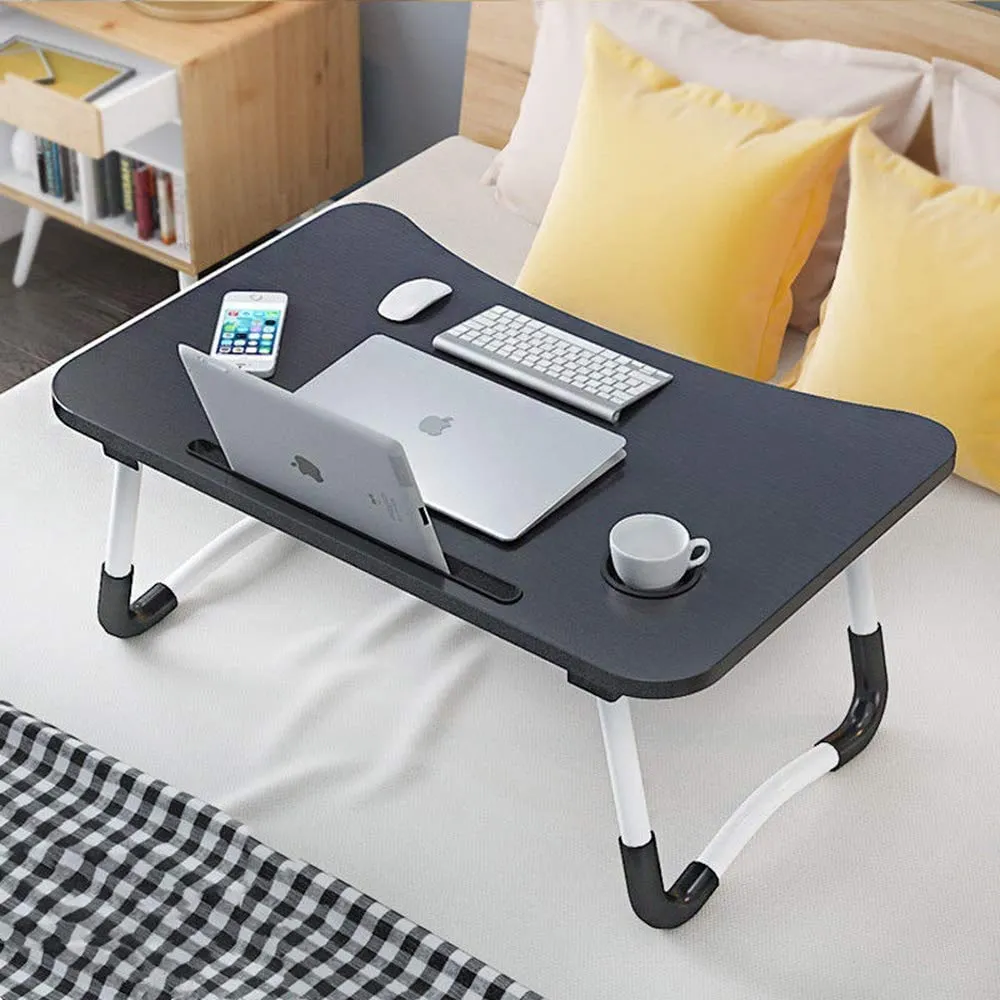 Alok Laptop Desk Folding Laptop Bed Tray Bed Table, Standing Lap Desk Student Writing Desk Portable Laptop Lap Desk Breakfast Coffee Serving Tray Table Holder for Home Bedroom Watching Movie