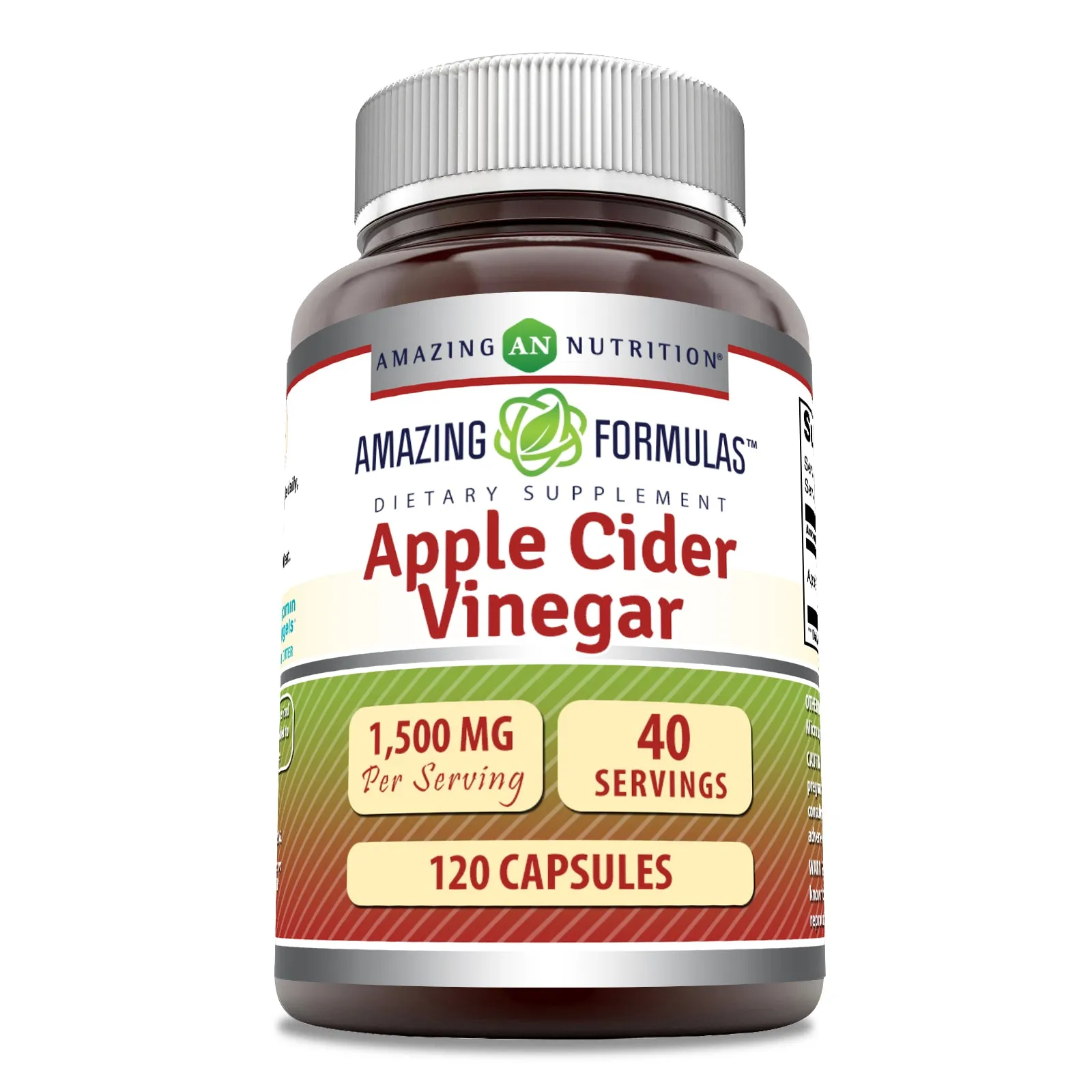 Amazing Formulas Apple Cider Vinegar | 1500 Mg | 120 Capsules