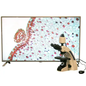 AmScope T720 Series Laboratory Plan Infinity Kohler Trinocular Compound Microscope 40X-1000X Magnification with 1080 HDMI Camera