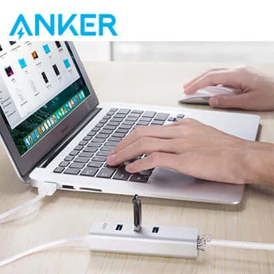 Anker Aluminum 3-Port USB 3.0 and Ethernet Hub