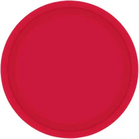 Apple Red 10.5in Round Banquet Paper Plates 20 Ct