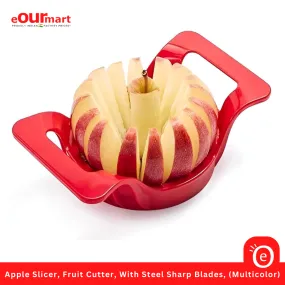 Apple Slicer, Fruit Cutter, With Steel Sharp Blades, (Multicolor)