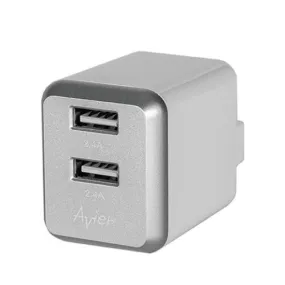 Avier COLOR MIX 4.8A USB 電源供應器 (24W/ Dual Port USB) - Grey Silver - Brand New