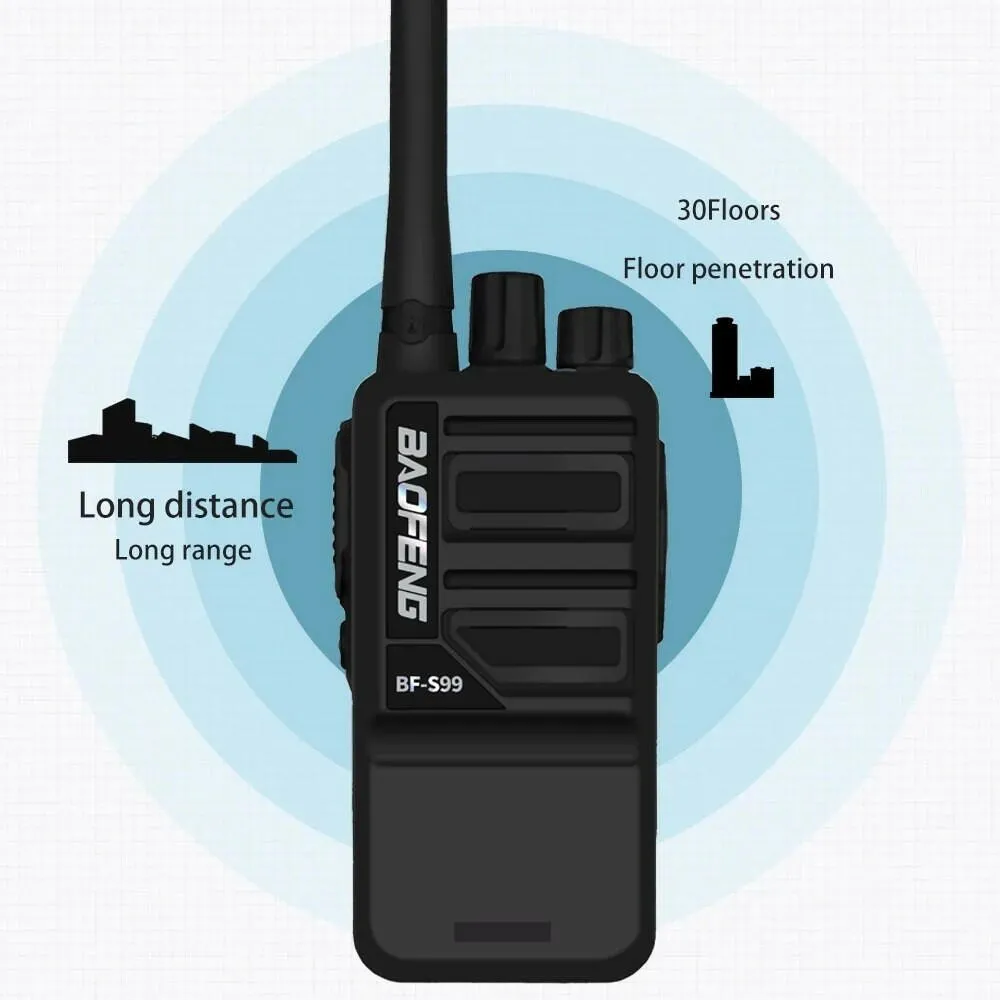 Baofeng BF-S99 Walkie Talkie 8W 4800mAh Li-on Battery Powerful  Long Range Portable Two Way Ham Radio Update BF-888S Intercom