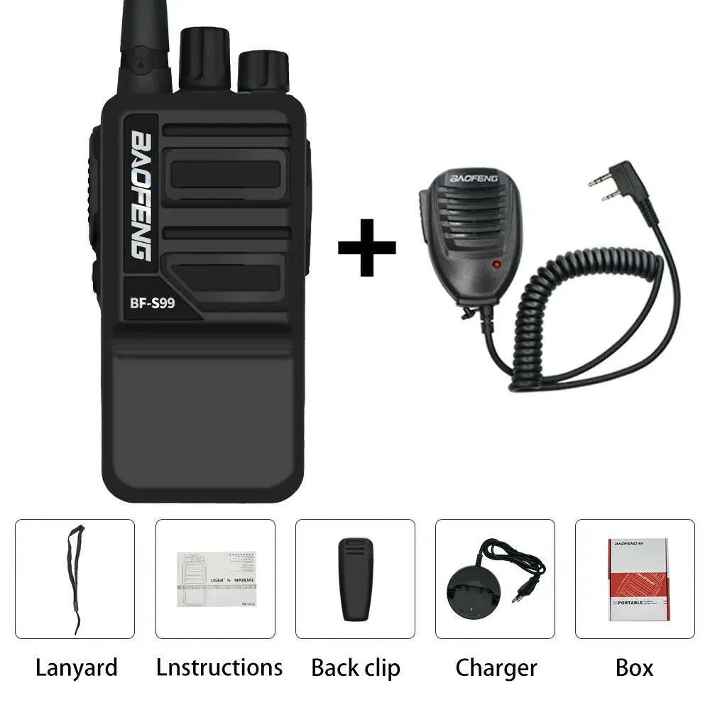 Baofeng BF-S99 Walkie Talkie 8W 4800mAh Li-on Battery Powerful  Long Range Portable Two Way Ham Radio Update BF-888S Intercom