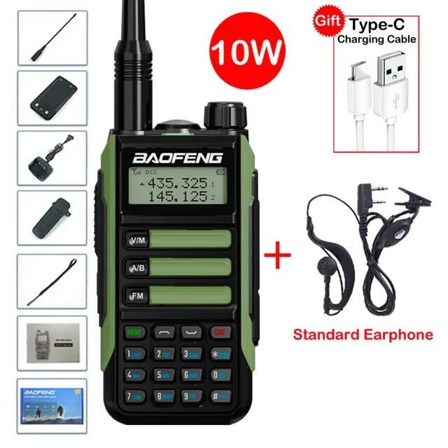 BaoFeng UV-16 MAX 10W High Power Walkie Talkie waterproof Support Type-C Charger 16KM Long Range Radio Upgrade UV-5R PRO UV-10R