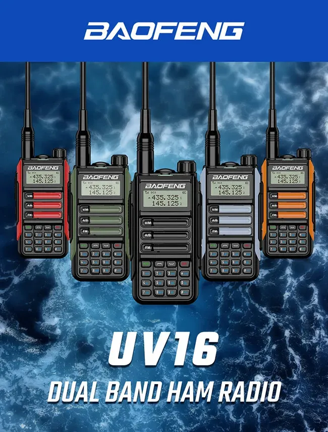 BaoFeng UV-16 MAX 10W High Power Walkie Talkie waterproof Support Type-C Charger 16KM Long Range Radio Upgrade UV-5R PRO UV-10R