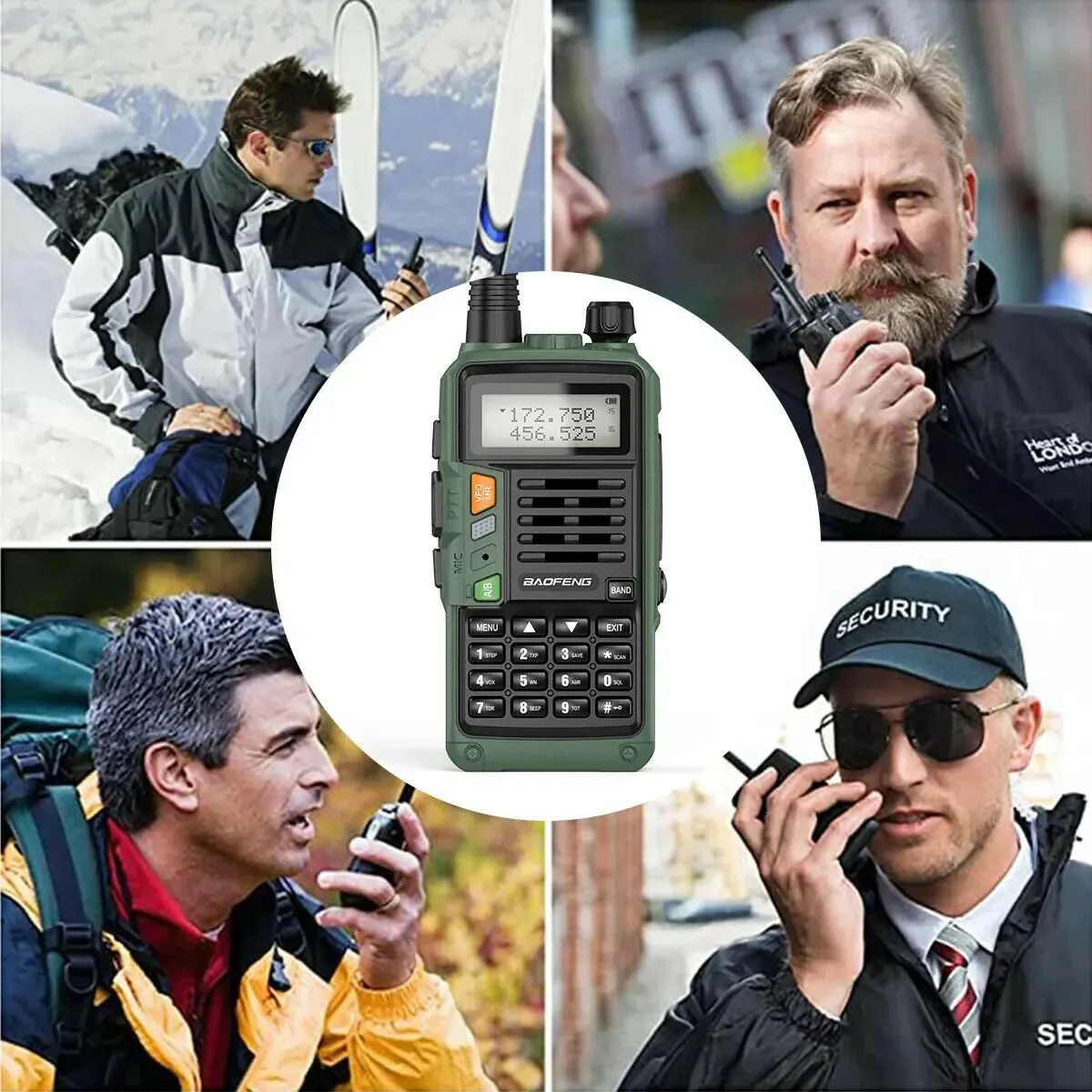 BAOFENG UV S9 Plus Powerful Handheld Transceiver with UHF VHF Dual Band 16 KM Long Range Walkie Talkie Ham UV 5R Two Way Radio