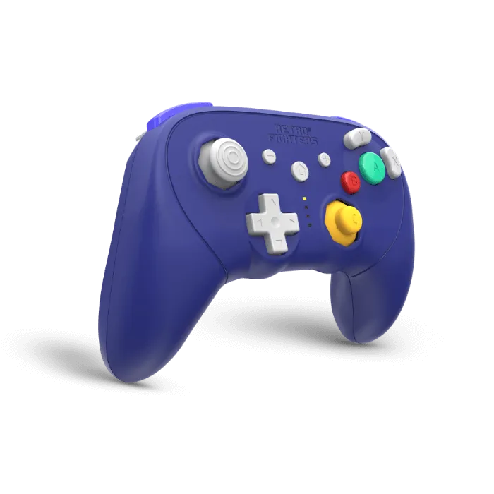 BattlerGC Pro wireless controller for Nintendo GameCube, Wii, Switch & PC, with bluetooth / 2.4G - Purple | Retro Fighters