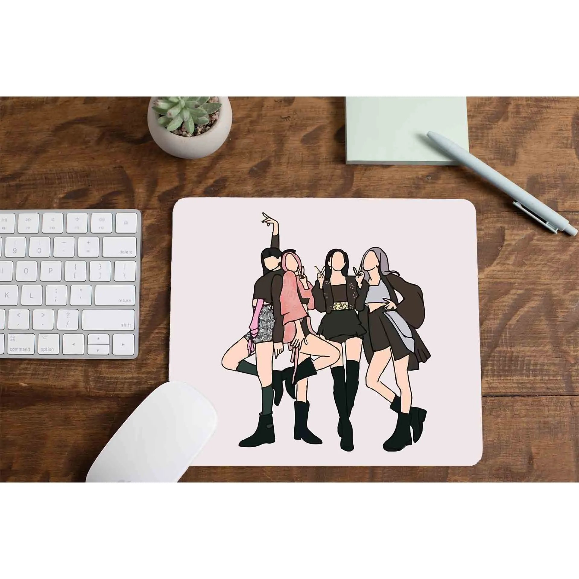 Black Pink Mousepad - The Queens Of K Pop