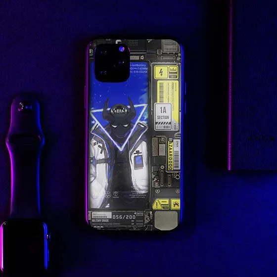 Blue Industrial LED Case for iPhone