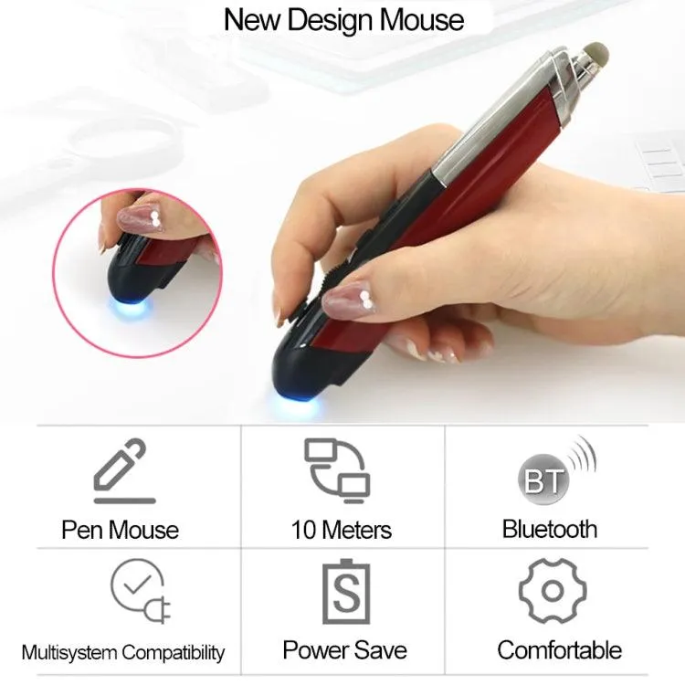 Bluetooth Capacitive Pen Mouse PR-08 - Multifunctional Wireless 4-Key Design