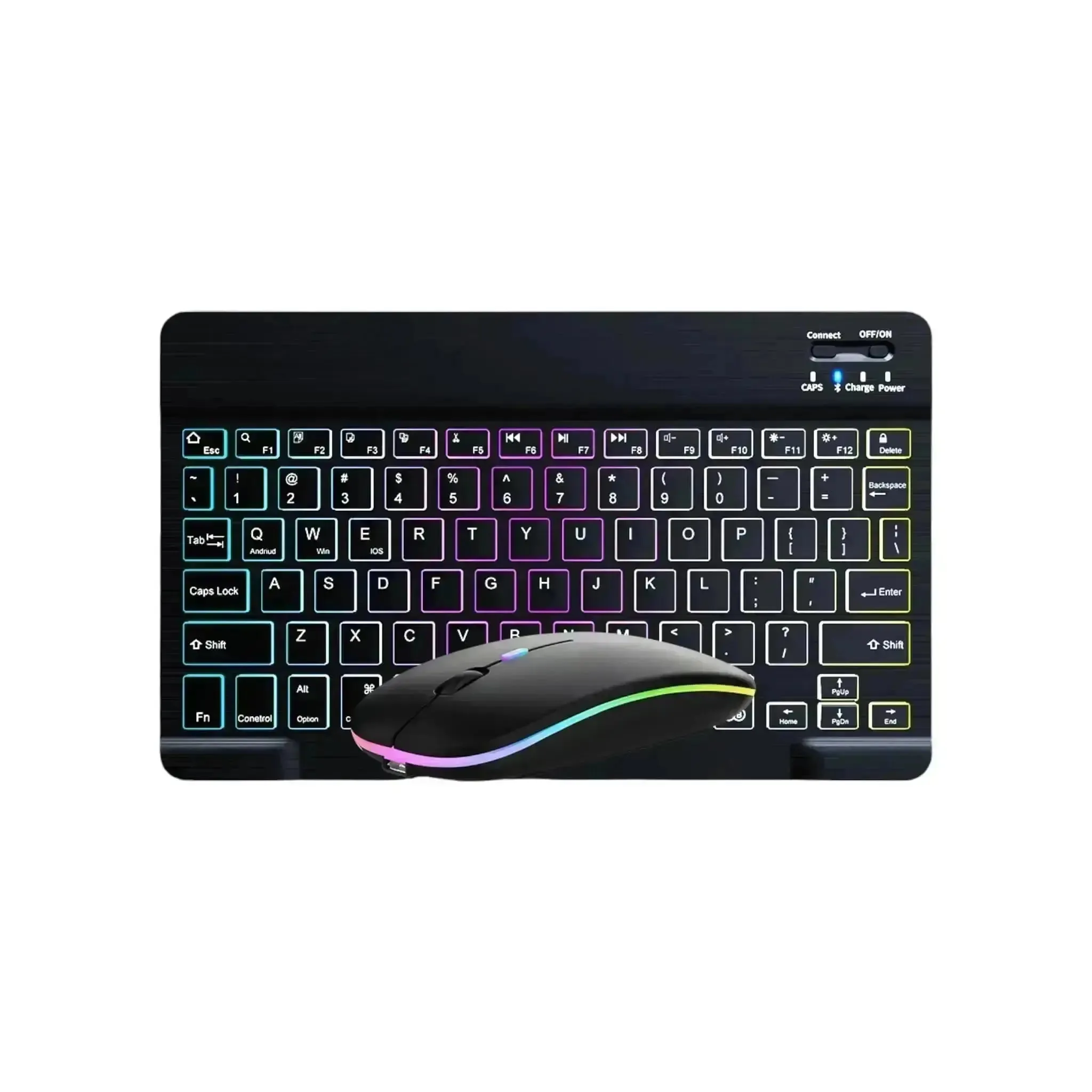 Bluetooth Keyboard Wireless Set – RGB Backlit for Android, iOS