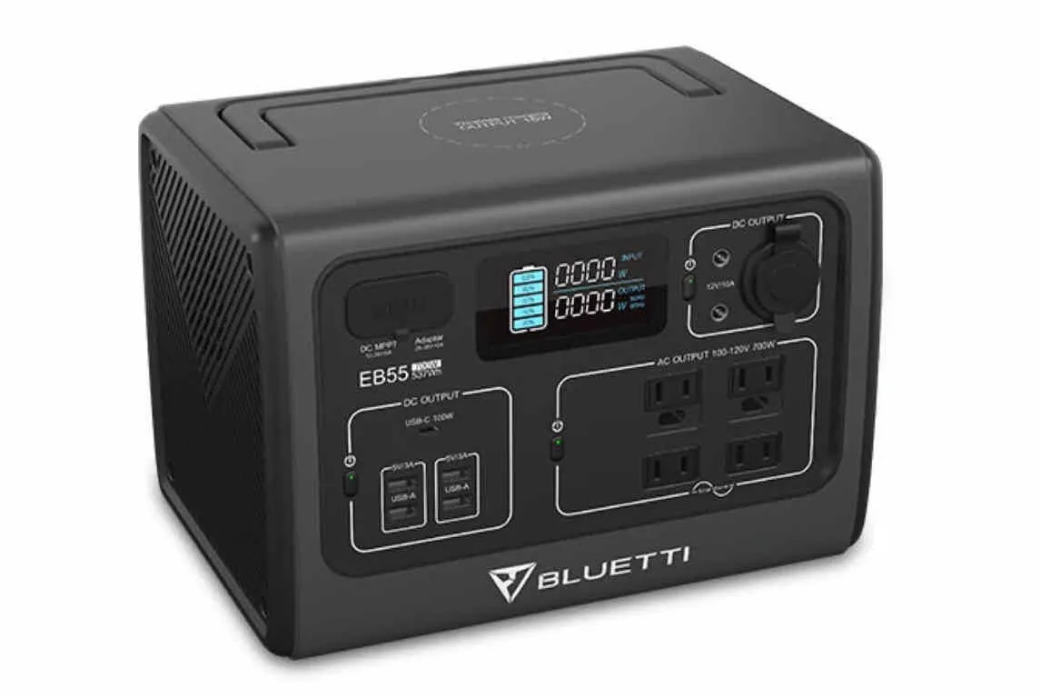 Bluetti EB55 Portable Power Station   1*PV120 Solar Panel