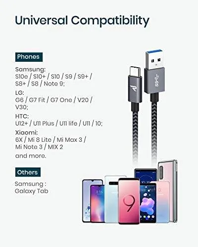 Braided USB Type C Cable.