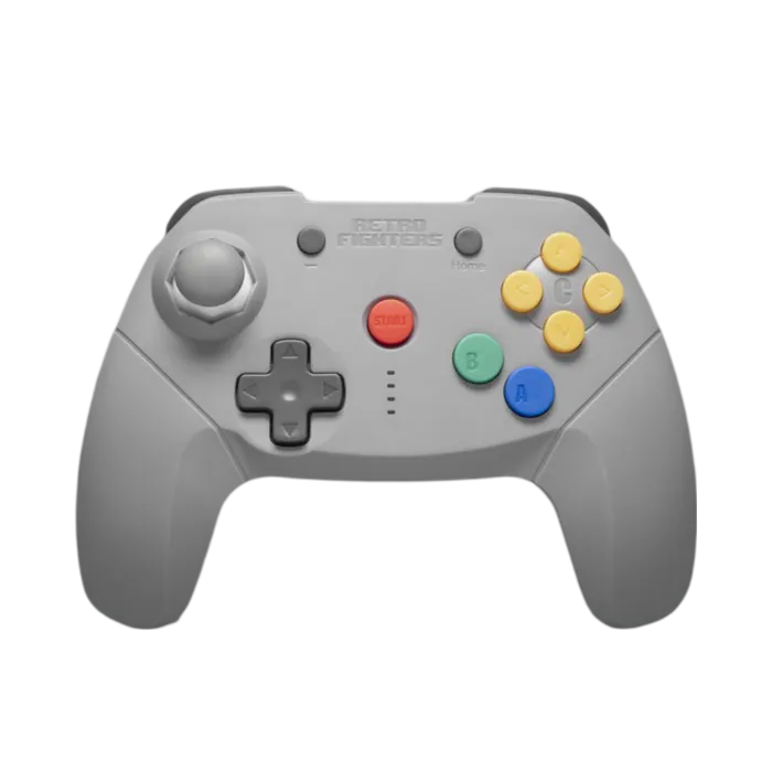 Brawler64 bluetooth wireless controller gamepad NSO edition for Nintendo Switch, Switch Online & PC - Grey | Retro Fighters