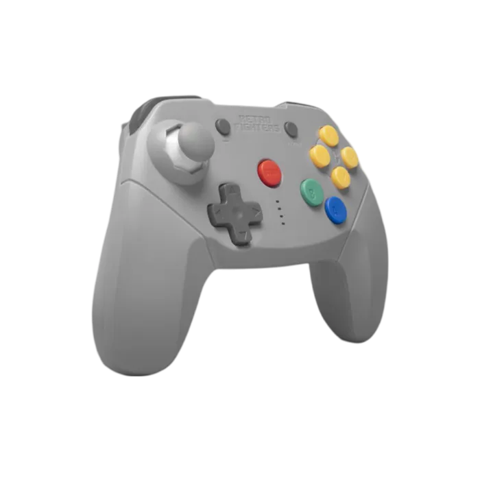 Brawler64 bluetooth wireless controller gamepad NSO edition for Nintendo Switch, Switch Online & PC - Grey | Retro Fighters