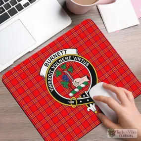 Burnett Modern Tartan Mouse Pad with Family Crest