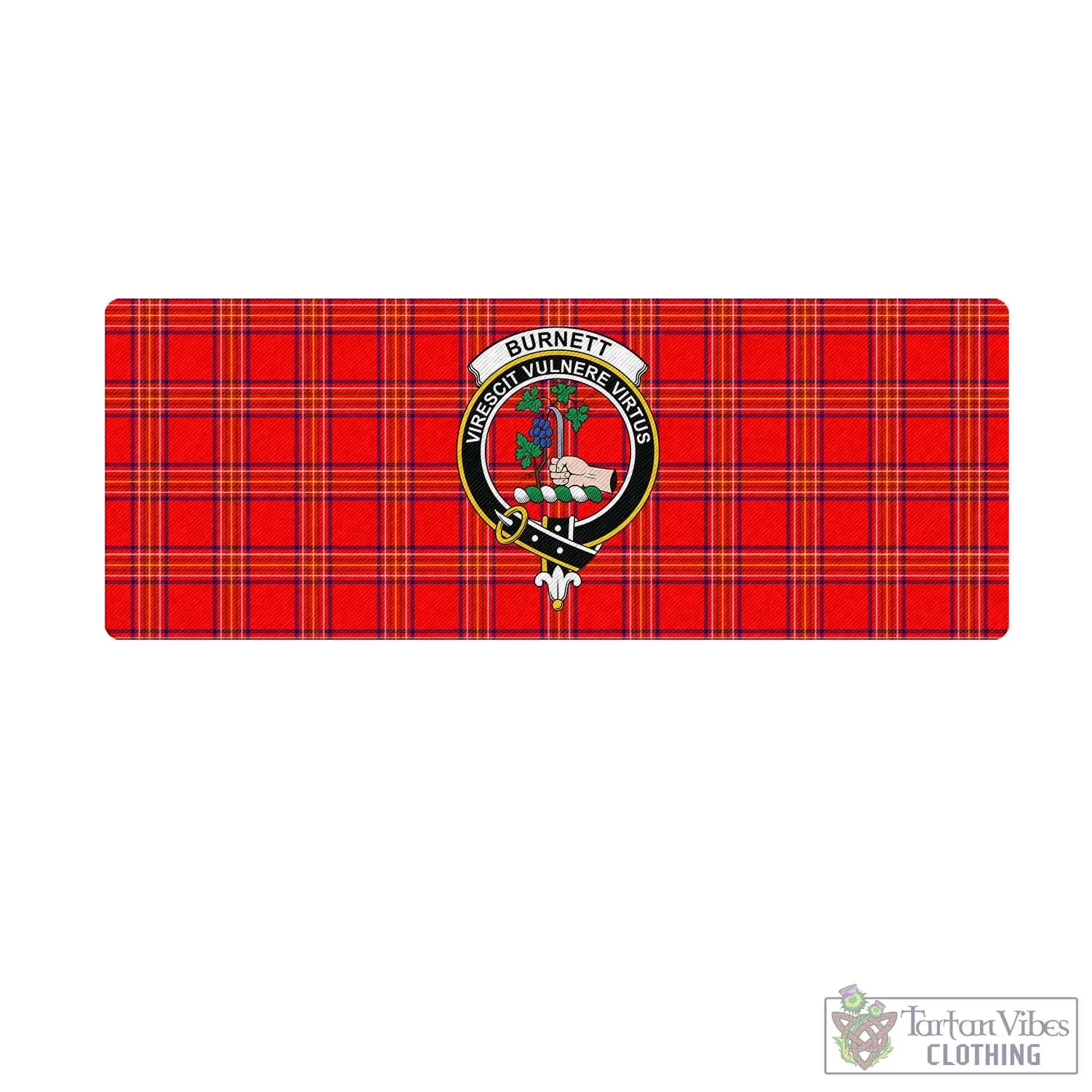 Burnett Modern Tartan Mouse Pad with Family Crest