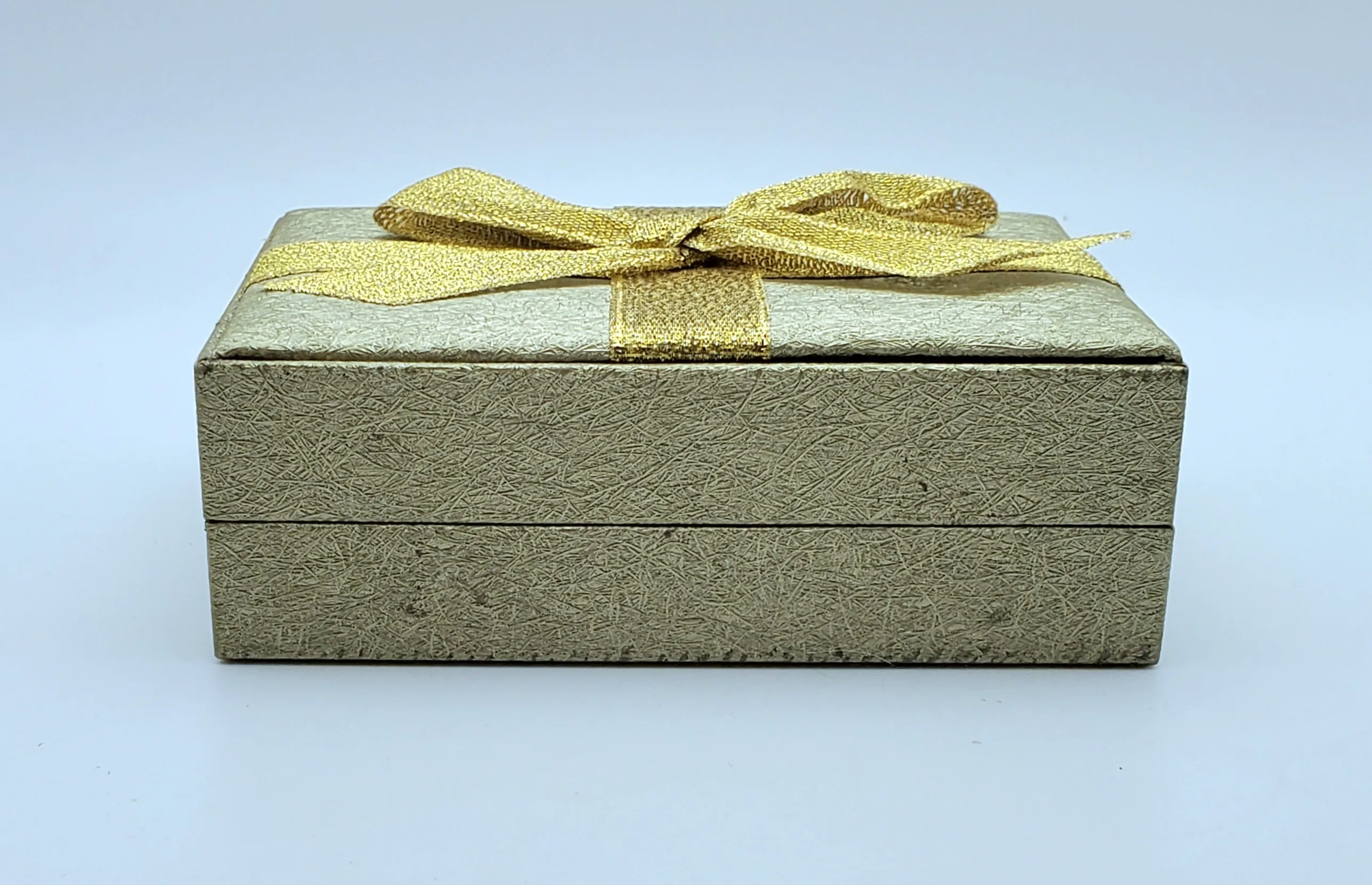 Canary Contessa - Vintage Faux Wrapped Gift Satin Interior Jewelry Box