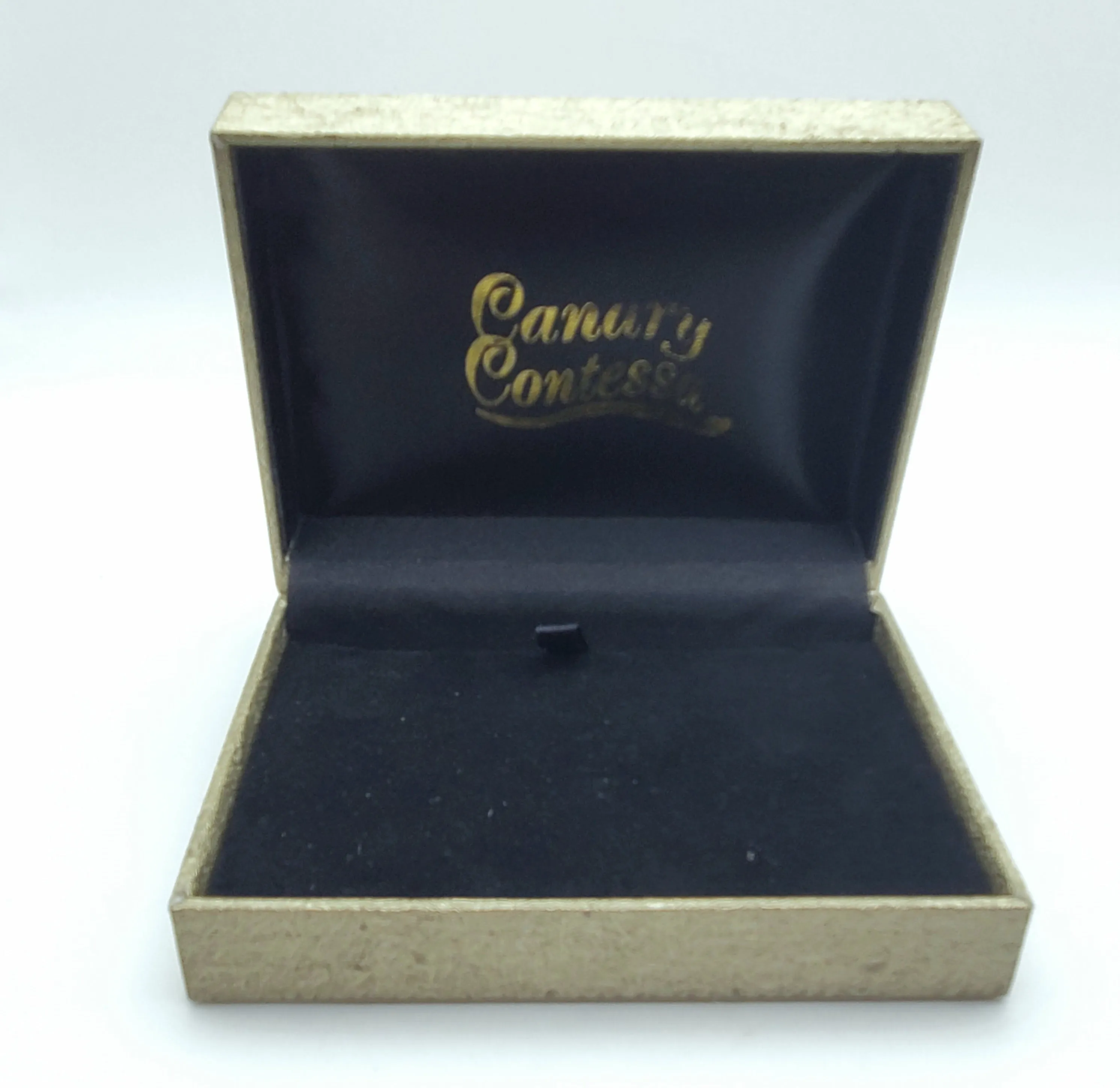 Canary Contessa - Vintage Faux Wrapped Gift Satin Interior Jewelry Box