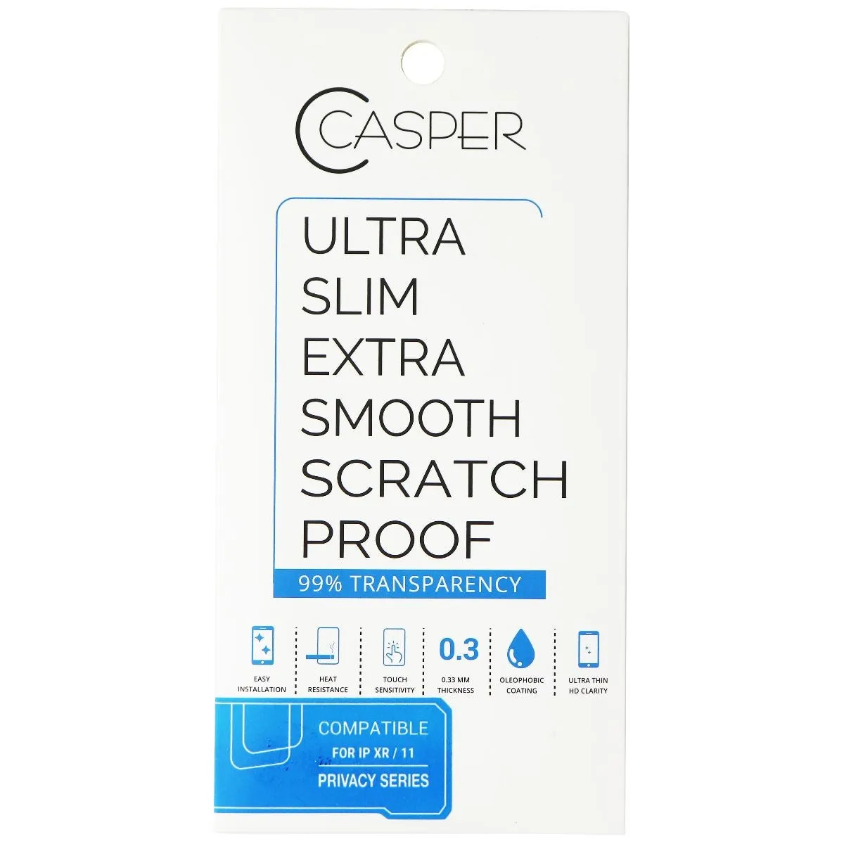 Casper Ultra Slim PRIVACY Series Tempered Glass for iPhone XR and iPhone 11