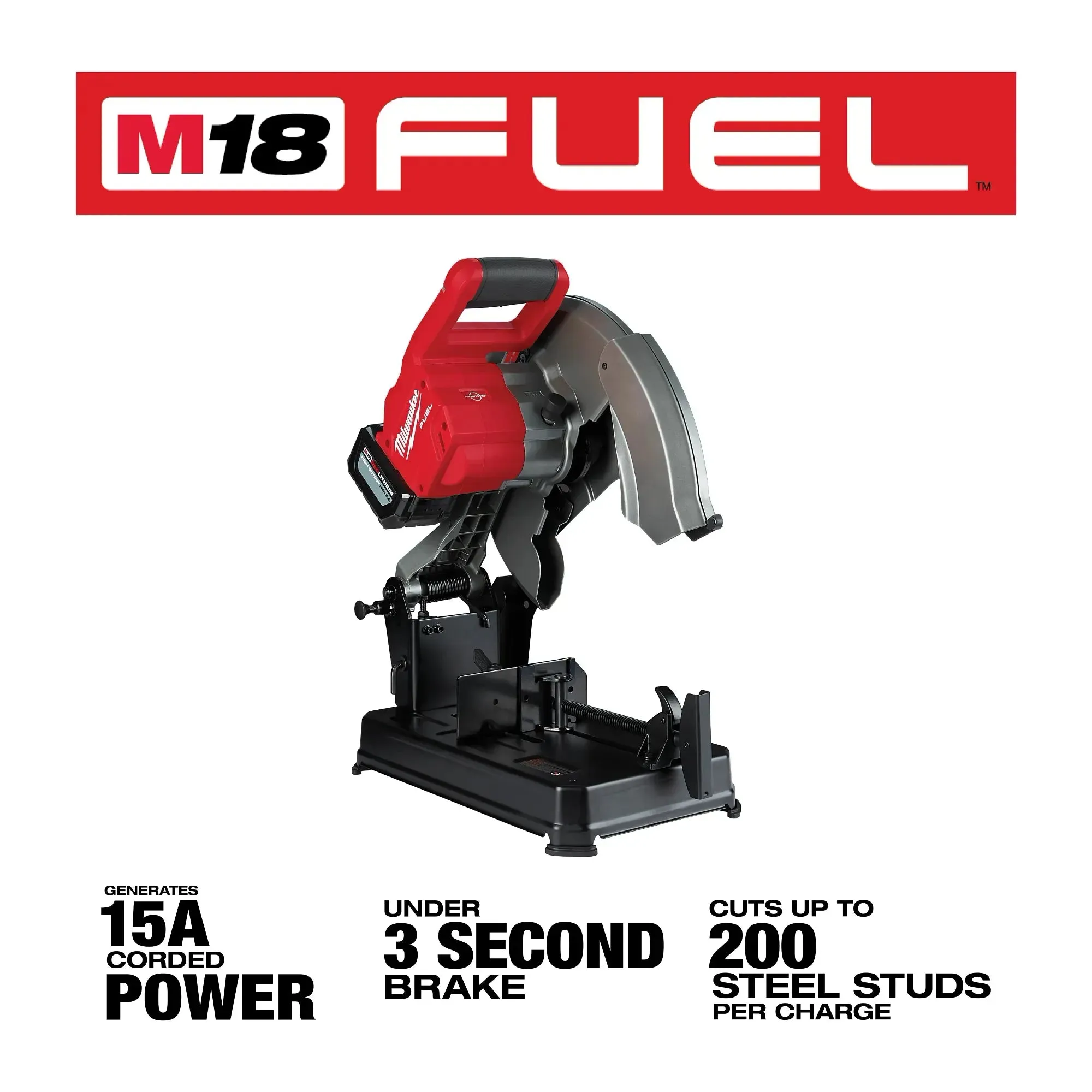 Chop Saw - Milwaukee M18 FUEL™ 14" Abrasive Chop Saw Kit, 2990-21HD